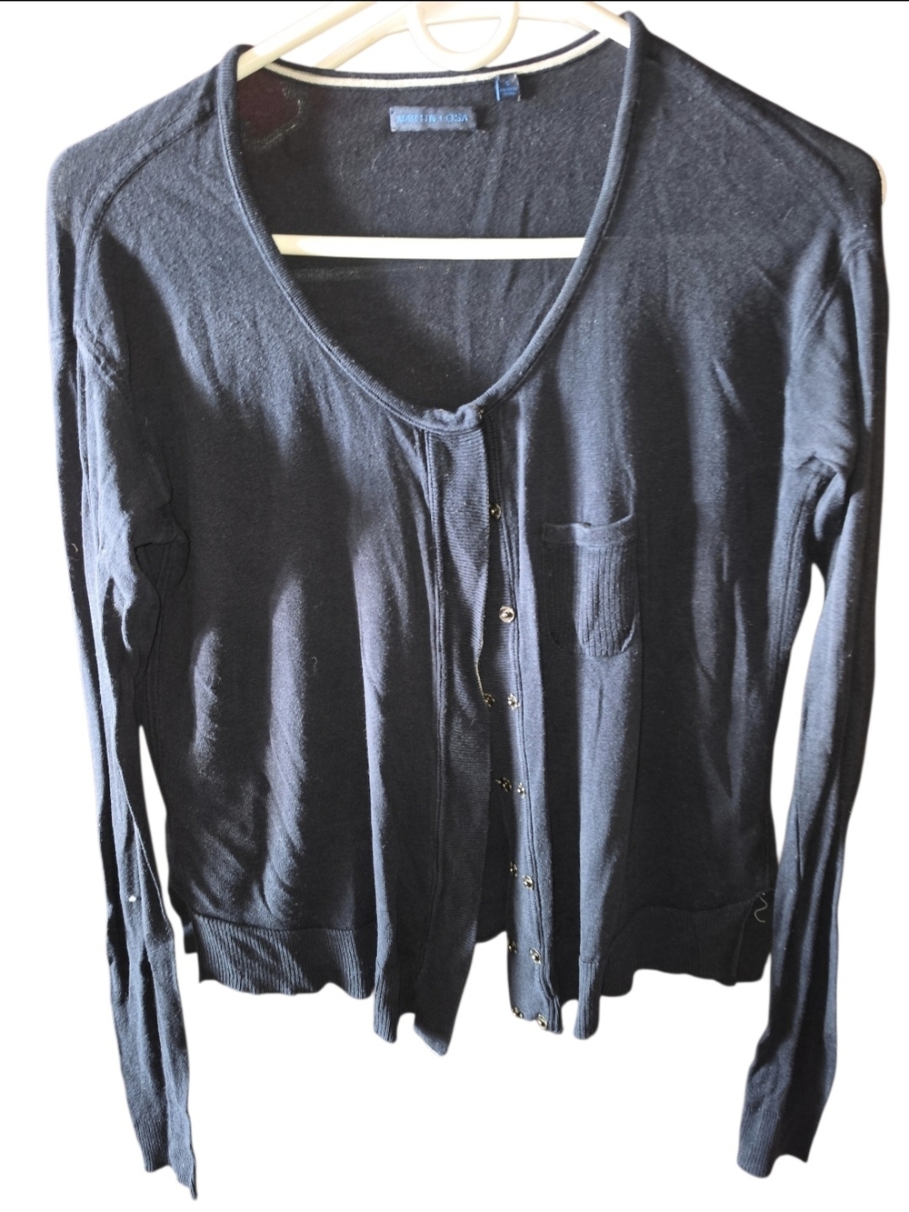 4/8/162. Martin & OSA Women's Blue  Button-Front Lightweight Cardigan